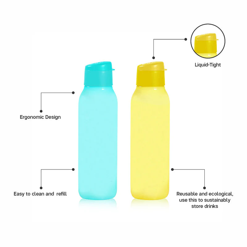 Tupperware Cool n Chic Plastic Bottle, 750 ml, (Set of 2)