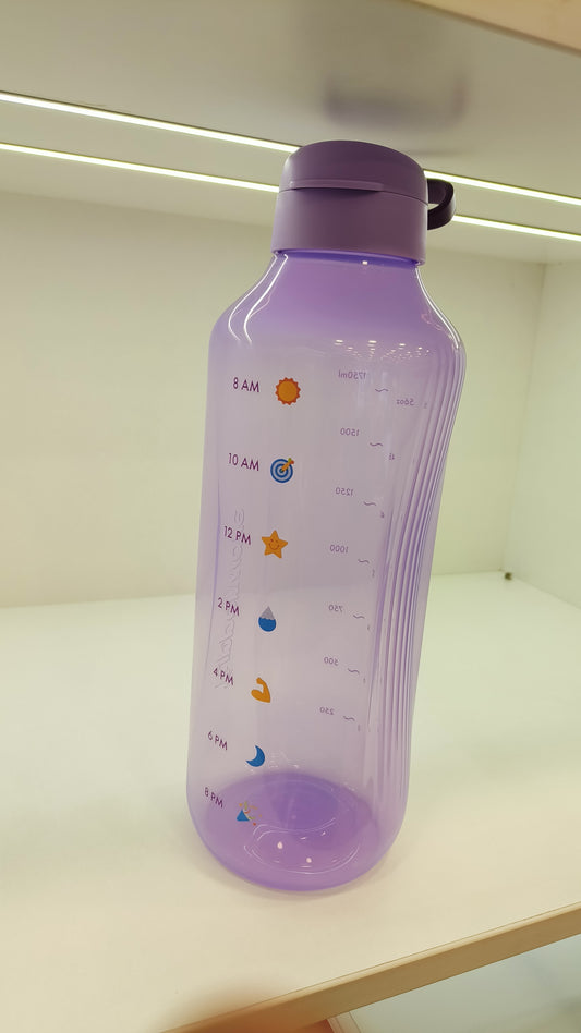 Tupperware motivation 2ltr fliptop bottle, purple